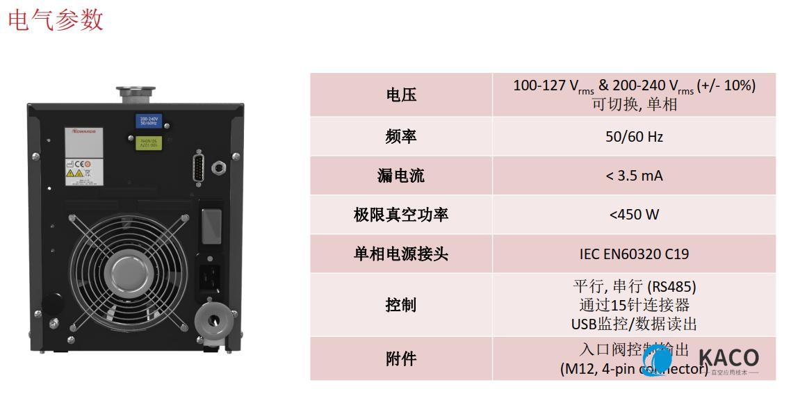 Edwards新型nXRI多級(jí)羅茨真空泵電氣參數(shù)
